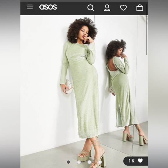 slim fit dress slacks Rent Asos Design Curve Embellishment Mini Dress With Blouson Sleeve In Green